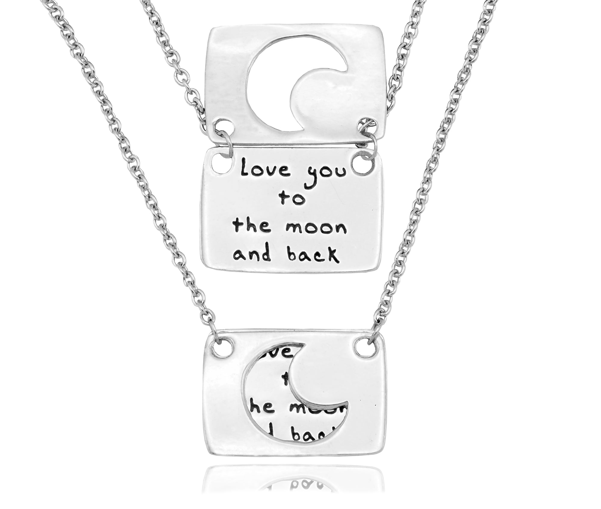 Amazon.com: Distance I Love You to The Moon and Back Necklace 925 Sterling  Silver Heart Pendant Necklace Jewelry Gifts for Women Mom Wife Girls-Double  Heart : Clothing, Shoes & Jewelry
